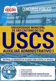 Apostila Concurso USCS 2018 Auxiliar Administrativo I